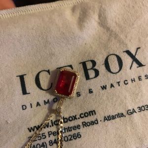 Diamond red ruby pendant
